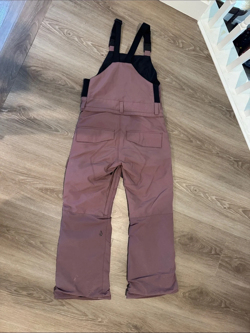 Girls Volcom Rosewood Mauve Snow Bib Overalls YOUTH BARKLEY INSULATED Large/12Y